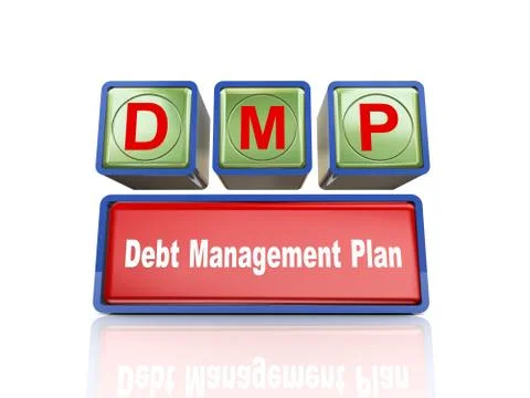 3d boxes of concept of dmp Stock Illustration