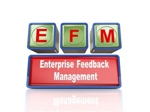 3d boxes of concept of efm Stock Illustration