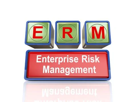 3d boxes of concept of erm Stock Illustration