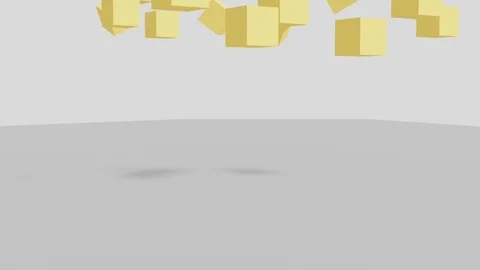 3D boxes fall Video stock 105343138