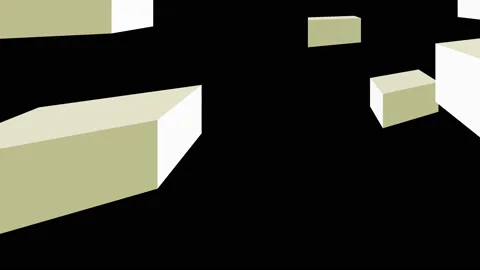 3d Boxes Floating in Space With Pop-in Cubes Float Stock Footage 143914112