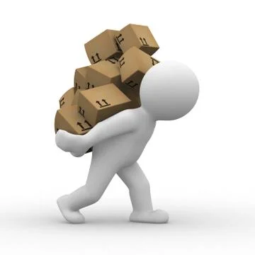 3d boxes Illustrazione stock