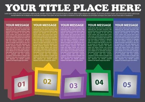 3D boxes layout Stock Illustration