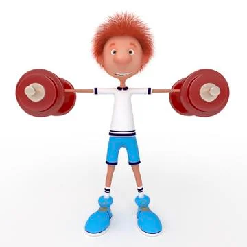 3d boy athlete. Stock Illustration
