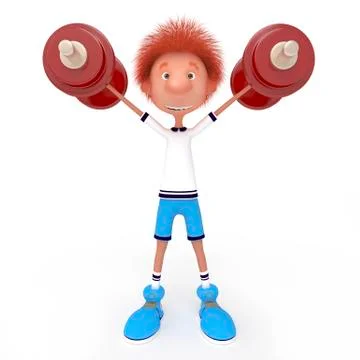 3d boy athlete. Stock Illustration