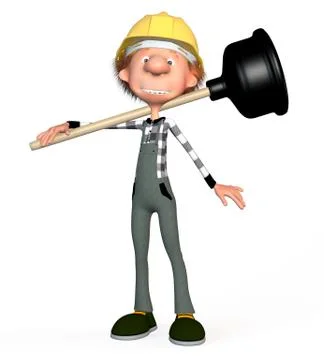 3d boy working. Stock Illustration