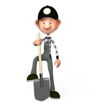 3d boy working. Stock Illustration