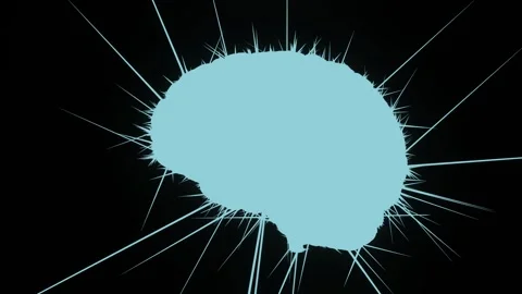 3D Brain Transparent Hologram Wireframe Rotating Loop AI | 4K Animation Stock Footage 274371456