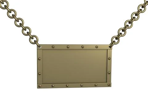 The 3d brass tablet, suspended on circuits Stock Illustration