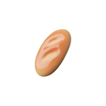 3D bread pastry ruddy baton plastic style vector icon, realistic loaf of wheat Stock Illustration