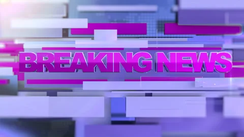3d Breaking News Template intro for TV broadcast news show program . Stock Footage 322661565