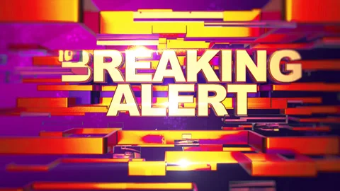 3d Breaking News Template intro for TV broadcast news show program. Vídeos de archivo 322663827