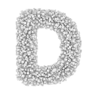 3d Bricks creative cartoon cute decorative letter D イラスト素材