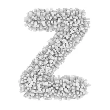 3d Bricks creative cartoon cute decorative letter Z イラスト素材