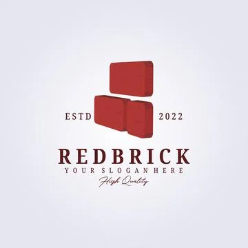 3D bricks logo, brick icon symbol template background vector illustration des Stock Illustration