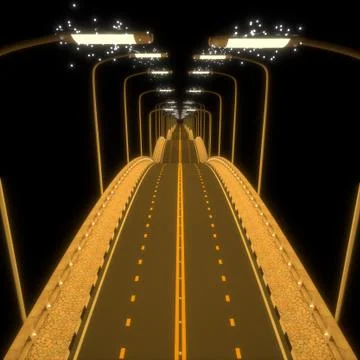 3d bridge. Stock Illustration