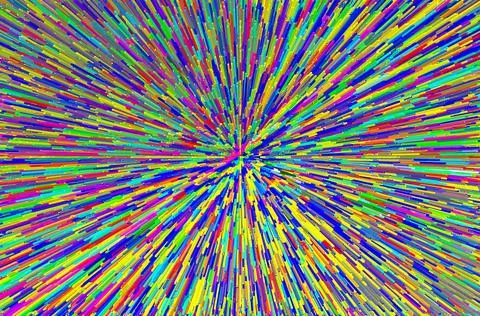 3d Bright dynamic abstract background. Explosive multicolored background Stock Illustration