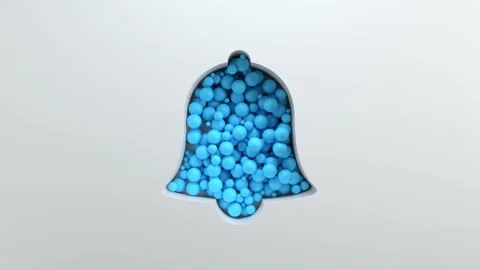 3d bright render background with cut-out shape filled with colored spheres. Stock Footage 168079167
