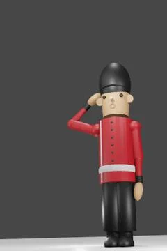3d British soldier Stock Illustration