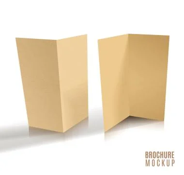 3d brochure of paper craft Stock Illustration