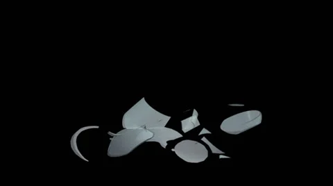 3d broken glass 05 Stock Footage 25145453