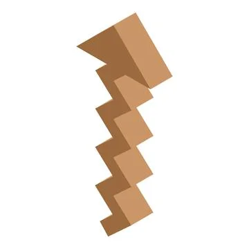 3d brown arrow pointing up formed by stairs Stock Illustration