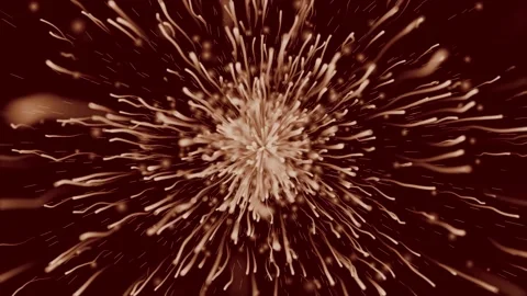 3d Brown color Circular ball shooting flying particles background Stock Footage 220659403