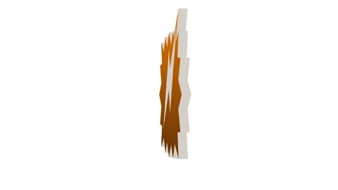 3d brown speech ballon icon rotated loopable animation white background Stock Footage 265544772