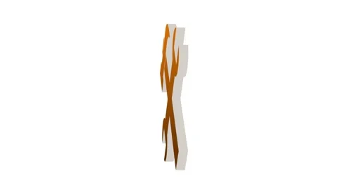 3d brown tools icon rotated loopable  animation white background Stock Footage 265545092