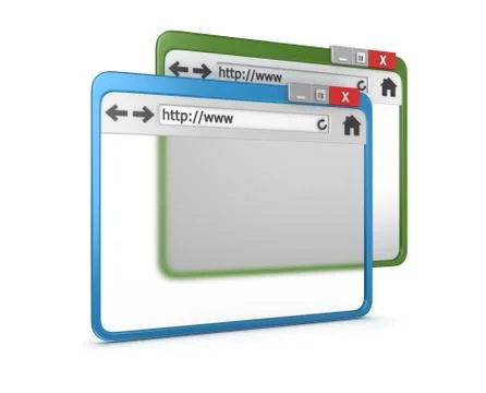 3d Browser Stock Illustration