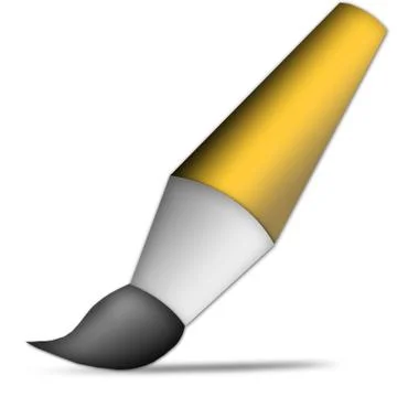 3d brush icon 스톡 일러스트