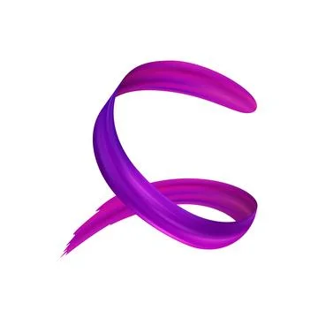 3d Brushstroke gradient texture brush Stock Illustration