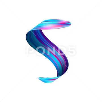 3d Brushstroke gradient texture brush Ilustração Stock