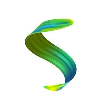 3d Brushstroke gradient texture brush Stock Illustration