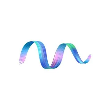 3d Brushstroke gradient texture brush Stock Illustration