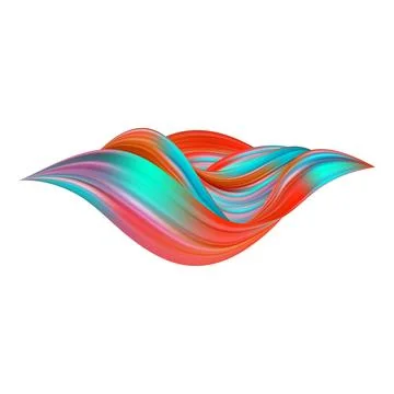 3d Brushstroke gradient texture brush Stock Illustration