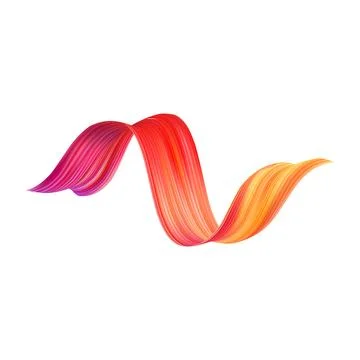 3d Brushstroke gradient texture brush Stock Illustration