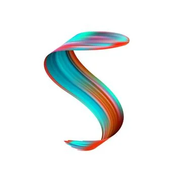 3d Brushstroke gradient texture brush Stock Illustration