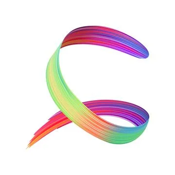 3d Brushstroke gradient texture brush Stock Illustration