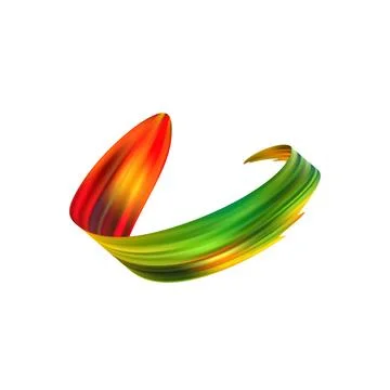 3d Brushstroke gradient texture brush Stock Illustration