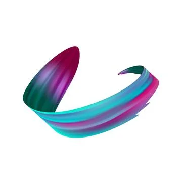 3d Brushstroke gradient texture brush Stock Illustration