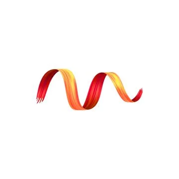 3d Brushstroke gradient texture brush Stock Illustration