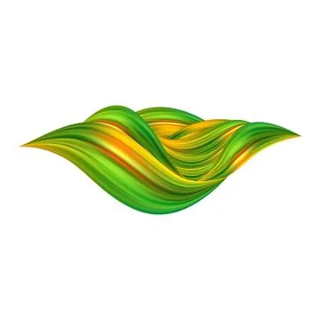 3d Brushstroke gradient texture brush Stock Illustration