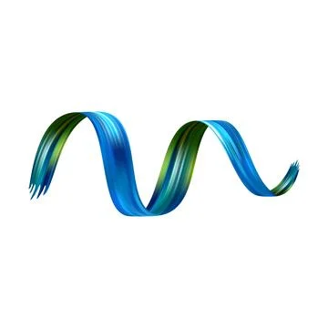 3d Brushstroke gradient texture brush Stock Illustration