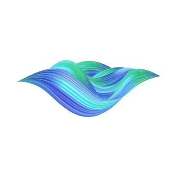 3d Brushstroke gradient texture brush Stock Illustration