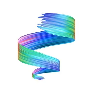 3d Brushstroke gradient texture brush Stock Illustration