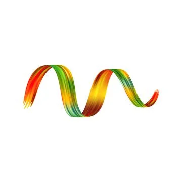 3d Brushstroke gradient texture brush Stock Illustration