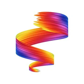 3d Brushstroke gradient texture brush Stock-Illustration