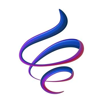 3d Brushstroke gradient texture brush Stock Illustration