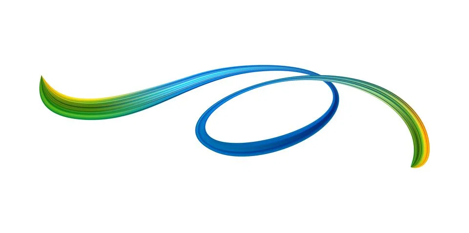 3d Brushstroke gradient texture brush Stock Illustration